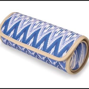 Stella & Dot Indigo Ikat Travel Jewelry Bag